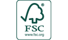 Das Logo von FSC zeigt einen grünen Baum, an dessen linker Seite ein Haken zu sehen ist.