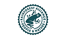 Das Logo der Rainforest Alliance zeigt einen Frosch in grün.